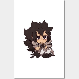 Gajeel and a Metalicana plushie Posters and Art